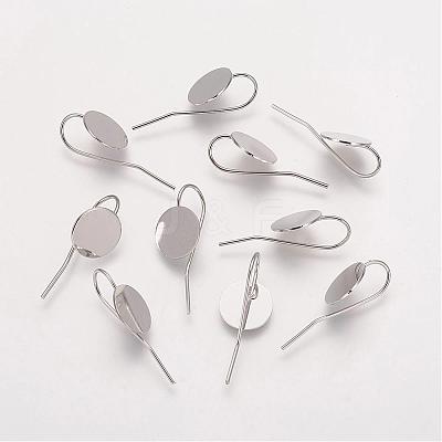 Brass Earring Hooks KK-A093-P-1