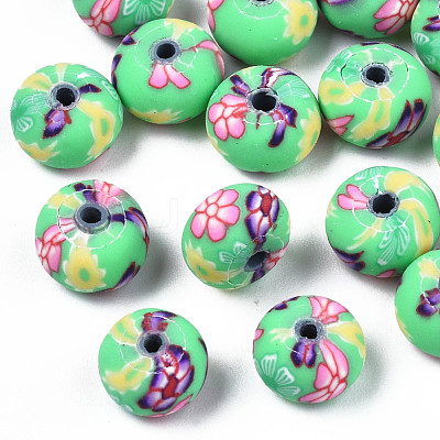 Handmade Polymer Clay Beads CLAY-S092-74-1