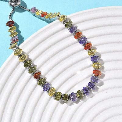 304 Stainless Steel Pave Cubic Zirconia Tennis Bracelets BJEW-G754-03P-05-1