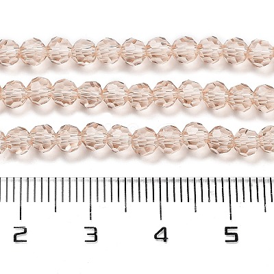 Faceted(32 Facets) Round Glass Beads Strands X-EGLA-J042-4mm-21-1