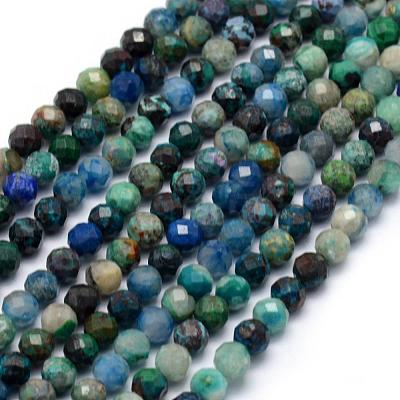 Natural Chrysocolla Beads Strands G-E411-24-4mm-1