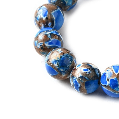 Dyed Natural Magnesite Beads Strands G-L617-D01-8mm-02-1