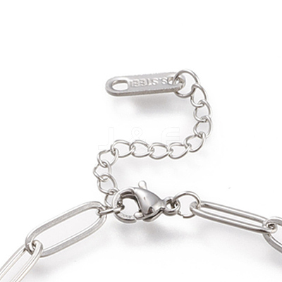 Tarnish Resistant 304 Stainless Steel Link Bracelets STAS-D152-03P-1