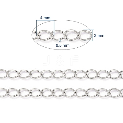 Brass Twisted Chains CHC-Q001-4x3mm-P-1