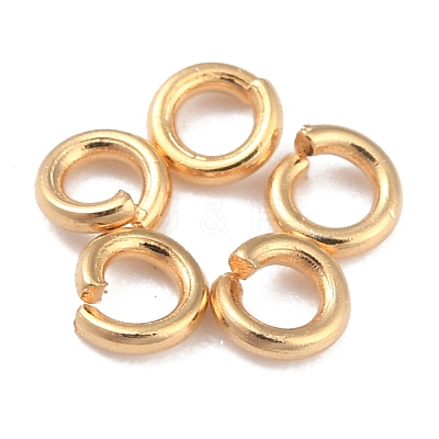 Rack Plating Brass Open Jump Rings KK-O139-18D-G-1