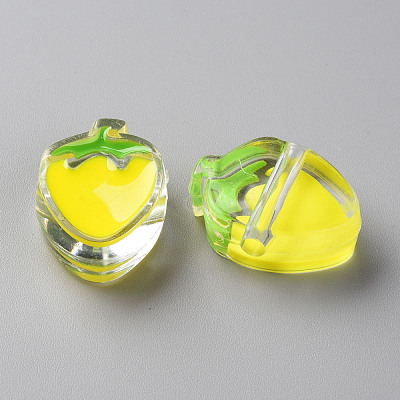 Transparent Enamel Acrylic Beads TACR-S155-003H-1