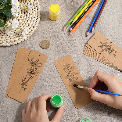 150Pcs Paper Blank Bookmarks AJEW-SP0001-24A-1