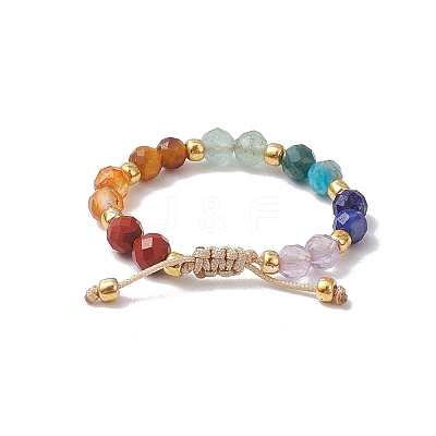 Adjustable Gemstone Finger Rings for Women RJEW-JR00874-02-1