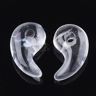 White Watermelon Stone Glass Pendants X-G-S294-07L-1