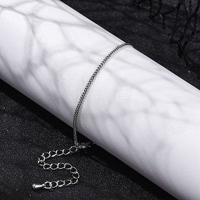 Adjustable Rack Plating Brass Curb Chain Bracelets for Women BJEW-G735-18P-1