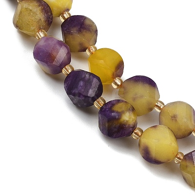 Dyed Natural Jade Beads Strands G-U023-A20-01H-1