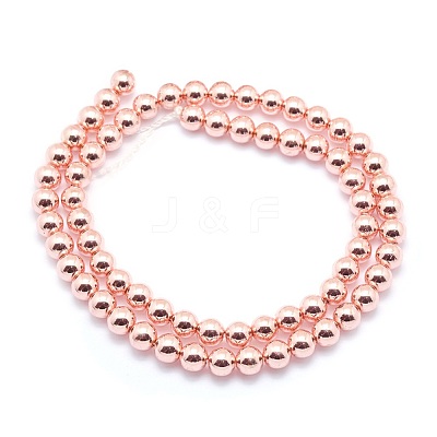Electroplate Non-magnetic Synthetic Hematite Beads Strands G-L485-01B-RG-1