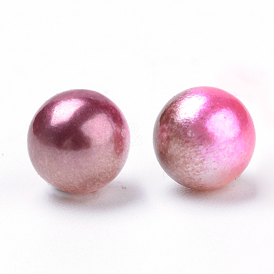 Rainbow Acrylic Imitation Pearl Beads OACR-R065-6mm-A10-1