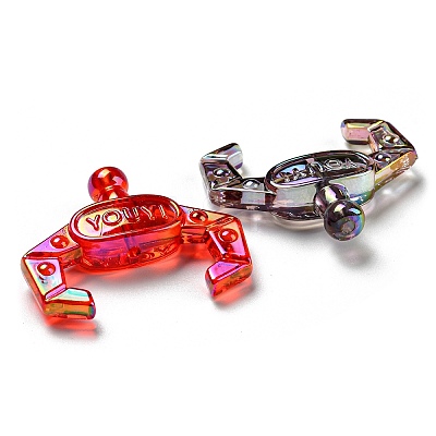 Transparent UV Plating Acrylic Beads X-OACR-H022-07-1