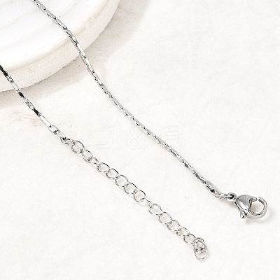 1.3MM 304 Stainless Steel Boston Link Chains Necklaces for Women Men NJEW-Z115-12P-01-1