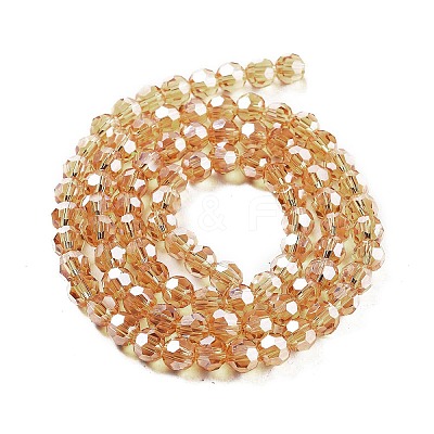 Electroplate Transparent Glass Beads Strands EGLA-A035-T6mm-A17-1