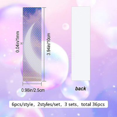 PEVA & Waterproof PVC Plastic Paper Stickers Set DIY-CP0008-01B-1
