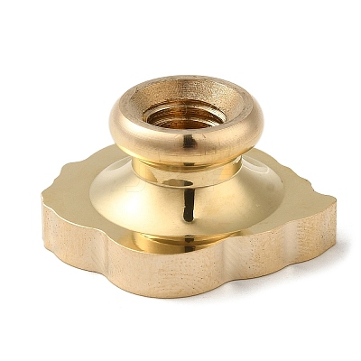 Geometric Flower Frame Brass Stamp Heads AJEW-H149-01G-05-1