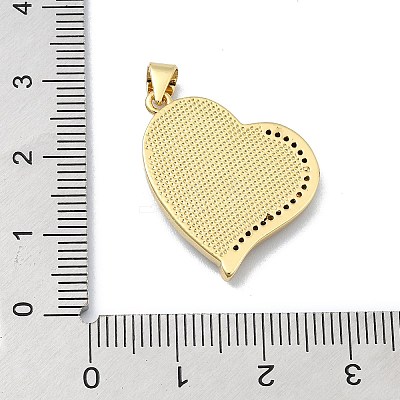 Brass Micro Pave Clear Cubic Zirconia Pendants KK-A221-19D-G-1