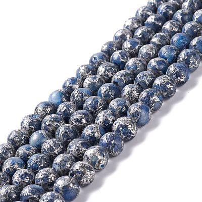 Natural Blue Calcite Beads Strands G-K317-A22-1