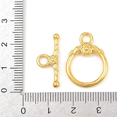 Brass Toggle Clasps KK-G548-42G-02-1