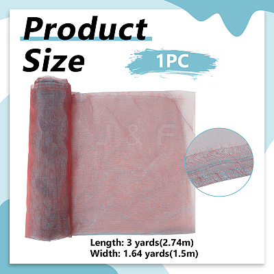 Polyester Organza Fabrics DIY-WH0622-186-1