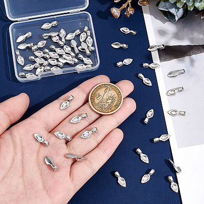 50Pcs Rack Plating Brass Pinch Bails KK-UN0003-69-1