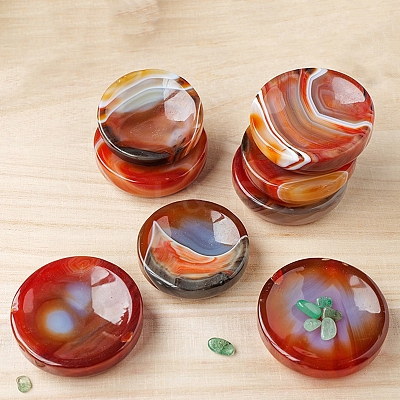 Natural Red Agate Demagnetizing Bowl Display Decorations PW-WG14B5A-01-1