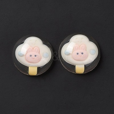Transparent Resin Cabochons RESI-G034-B09-1