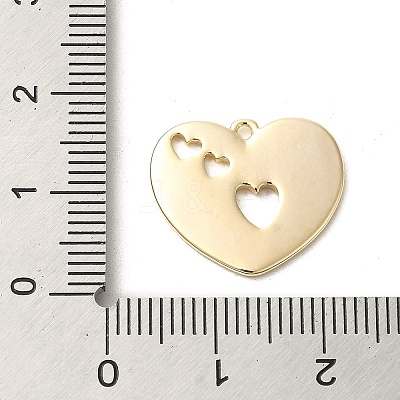 Valentine's Day Brass Pendants KK-G481-16G-1