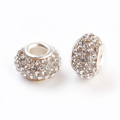 Grade A Rhinestone European Beads CPDL-H001-12x9mm-7-1