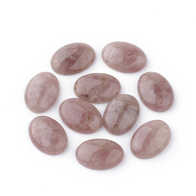 Natural Strawberry Quartz Gemstone Cabochons G-T020-18x25mm-28-1