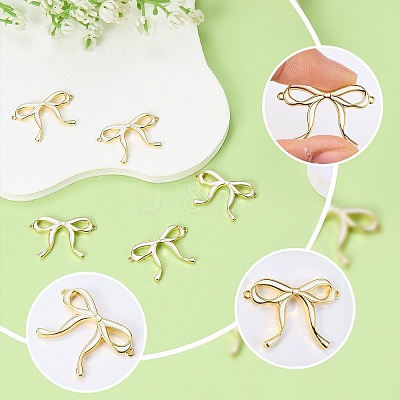 5Pcs Brass Enamel Connector Charms KK-SZ0002-70B-1