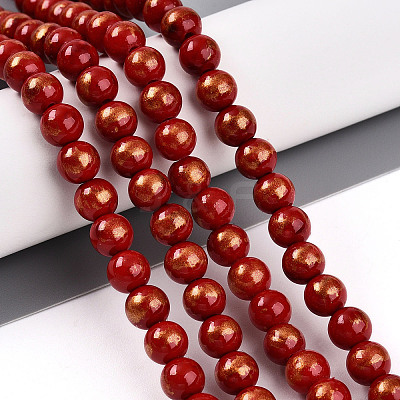 Natural Mashan Jade Beads Strands G-A255-A01-02A-1