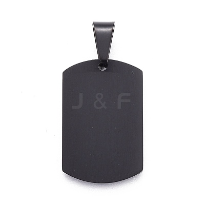 201 Stainless Steel Stamping Blank Tag Pendants STAS-O044-01-B122-1