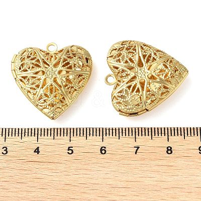 Rack Plating Brass Locket Pendants KK-M269-08G-1