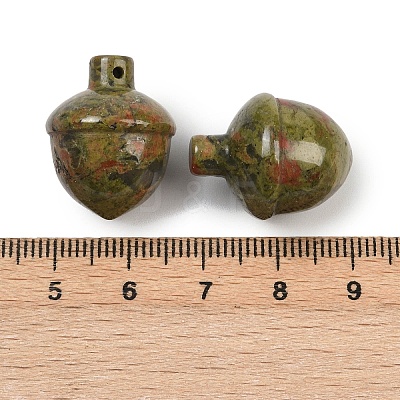 Natural Unakite Pendants G-K354-13F-1