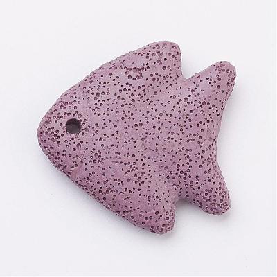 Natural Lava Rock Big Pendants G-K172-13K-1