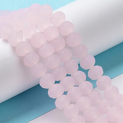 Imitation Jade Solid Color Glass Beads Strands EGLA-A034-J6mm-MD02-1