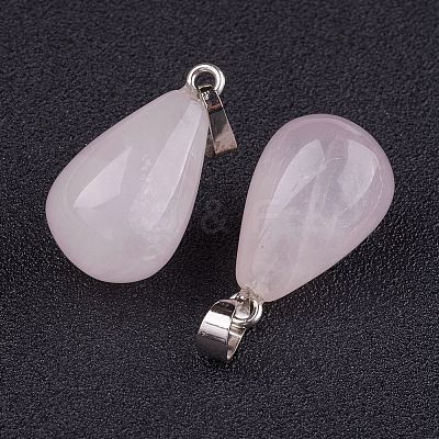 Natural Rose Quartz Pendants X-G-K187-04L-1