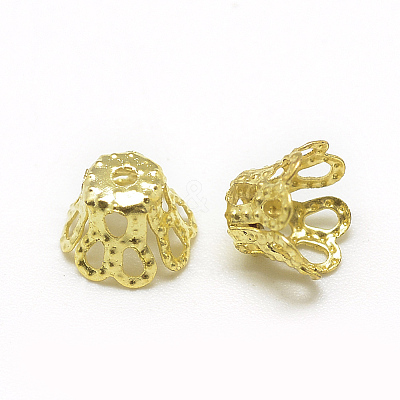 Plated Iron Bell Filigree Bead Caps IFIN-S696-45G-1-1