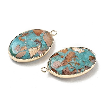 Dyed Synthetic Imperial Jasper Pendants G-D337-03C-G-1