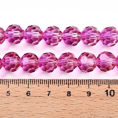 Baking Paint Transparent Glass Beads Strands DGLA-A035-T10mm-A03-1