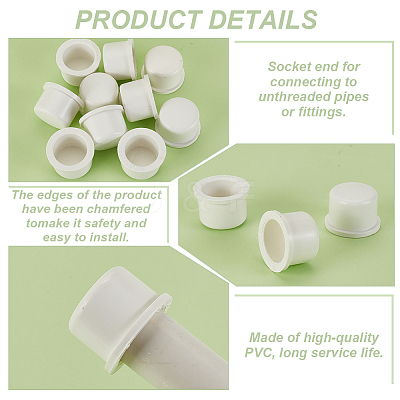 Plastic Pipe End Cap Plug FIND-WH0148-224B-1