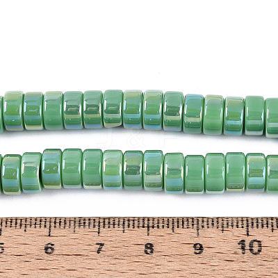 AB Color Plated Opaque Glass Beads Strands GLAA-T026-4x8mm-P02-1