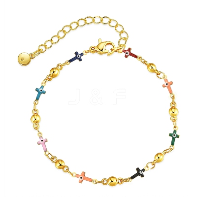 50Pcs Brass Enamel Connector Charms KK-CJ0001-82-1