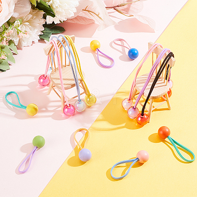 Rubber Elastic Hair Ties OHAR-OC0001-02-1