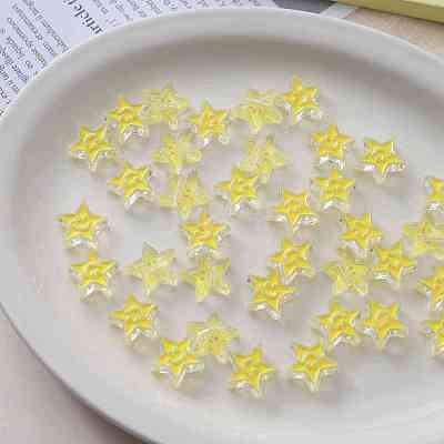 Acrylic Enamel Beads OACR-I011-21F-1
