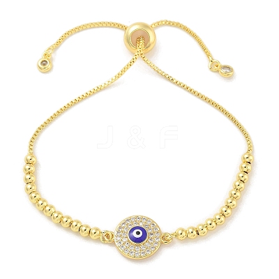Brass Micro Pave Cubic Zirconia Slider Bracelets for Women BJEW-S158-08G-02-1