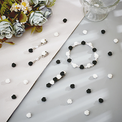 160Pcs 2 Colors Opaque Resin Beads CRES-PH0001-23-1